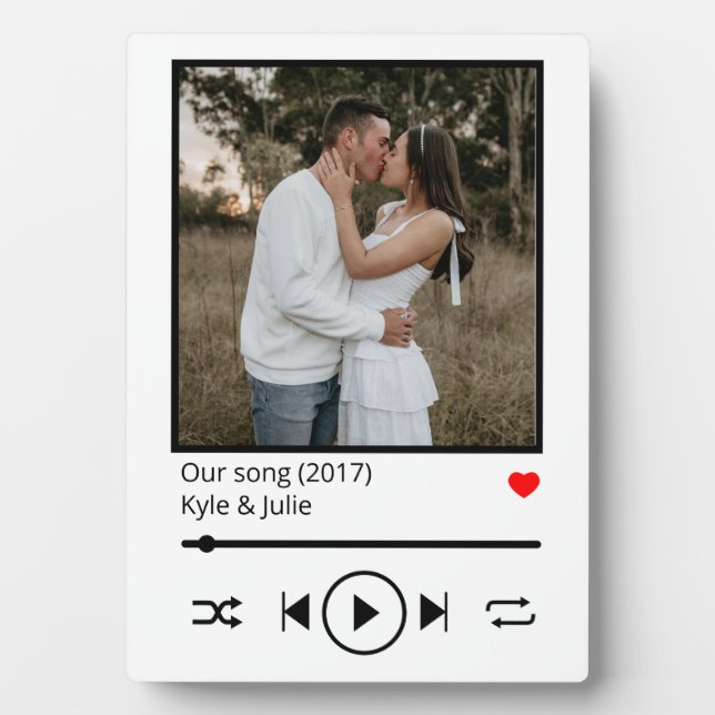 Foto-Anzeigeplakette für Musik Fotoplatte (Vorderseite)