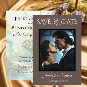 Foto & Aquarell Berge - Mocha Save The Date