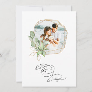 *~* FOTO AR6 UAWG + QR Geomtric Hochzeit Einladung