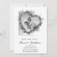 *~* FOTO AR6 WEDD Herz Save the Date QR