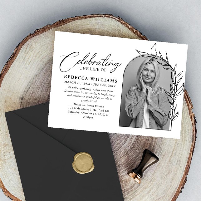 Foto Arch Foliage Feier des Lebens Einladung (Von Creator hochgeladen)