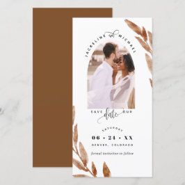Foto Arch, Kupfer Hochzeit speichern Sie das Date-