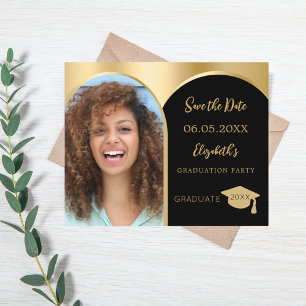Foto-Arsch, schwarzer Abschluss Save the Date Flyer