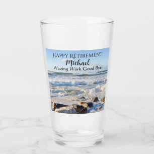 Foto atlantischer Ozeanwellen glückliche Ruhestand Glas