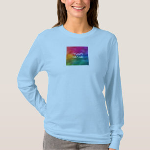 Foto auf doppelseitige Frauen hochladen Langschlau T-Shirt