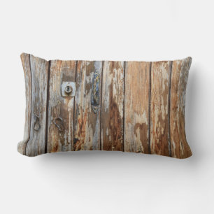Foto aus braunem Holz Lendenkissen