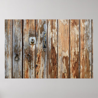 Foto aus braunem Holz Poster