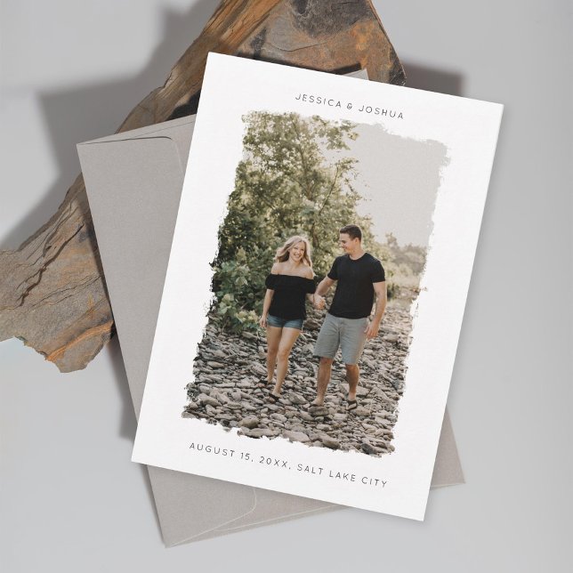 Foto aus gebürstetem Rahmen Save The Date (Von Creator hochgeladen)