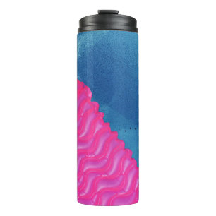 Foto aus rosa aufblasbarem Spielzeug Thermosbecher