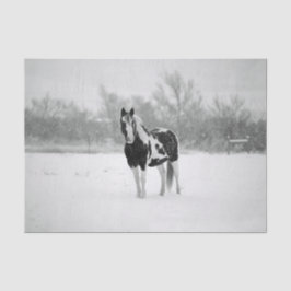 Foto aus schwarzem und weißem Schnee Seidenpapier