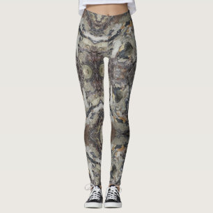 Foto aus Treibholz Marmorküste Leggings