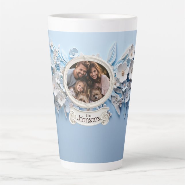 Foto aus weißem Porzellan Milchtasse (Vorderseite)