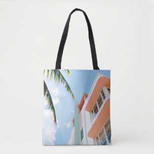 Foto aus weißem und orangefarbenem Beton Tasche