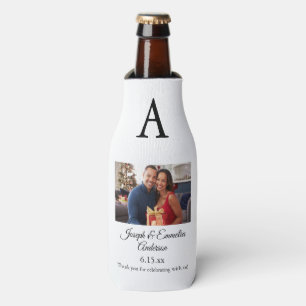 Foto aus weißer Gastgeschenk Hochzeit Cooler Flaschenkühler