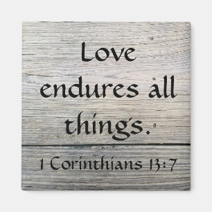 Foto aus zerrüttetem Holz mit korinthischen Zitate Magnet