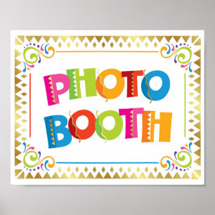 FOTO-AUTOMAT Fiesta-Party-Schild zum Ausdrucken Poster