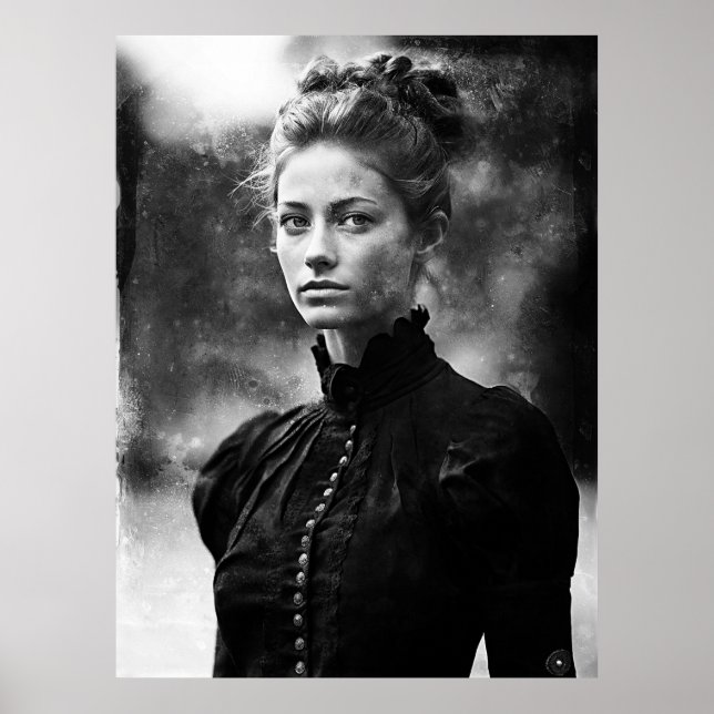 Foto B&W in der Schule aus dem 19. Jahrhundert Poster (Vorne)
