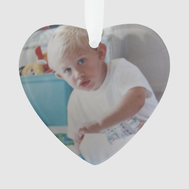 Foto Babies Erste Keramik Weihnachtsfeier Ornament (Vorderseite)