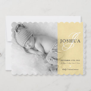 FOTO BABY ANKÜNDIGUNG Erstüberlagerung gelb