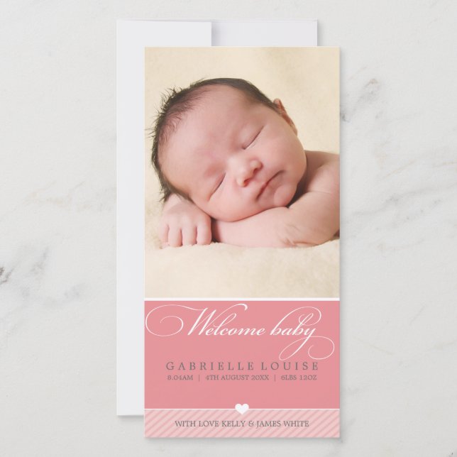 FOTO BABY ANKÜNDIGUNG: hübscher Typ 1 Ankündigung (Vorderseite)