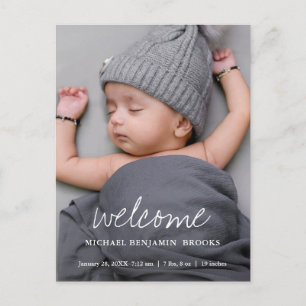 Foto Baby Ankündigung Postkarte