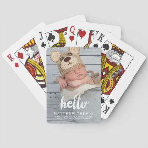 Foto Baby Birth Ankündigung Spielkarten