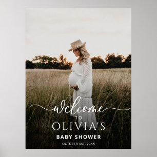 Foto Baby Dusche Begrüßungsunterschrift, moderne Poster