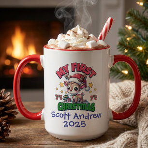 Foto Baby Erstes Weihnachten Santa Hirsch Personal Tasse