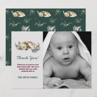 Foto Baby Es ist kalt draußen Winter Baby Dusche Dankeskarte