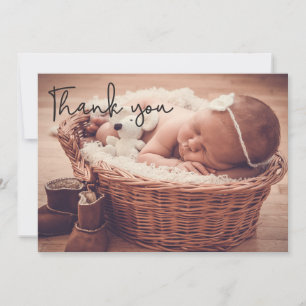 Foto Baby Girl Modern vielen Dank Ankündigung