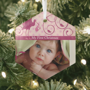 Foto Baby Girl Tiny T-Shirt Ornament 1. Weihnachte