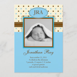 Foto-Baby-Jungen-Geburts-Mitteilung Einladung