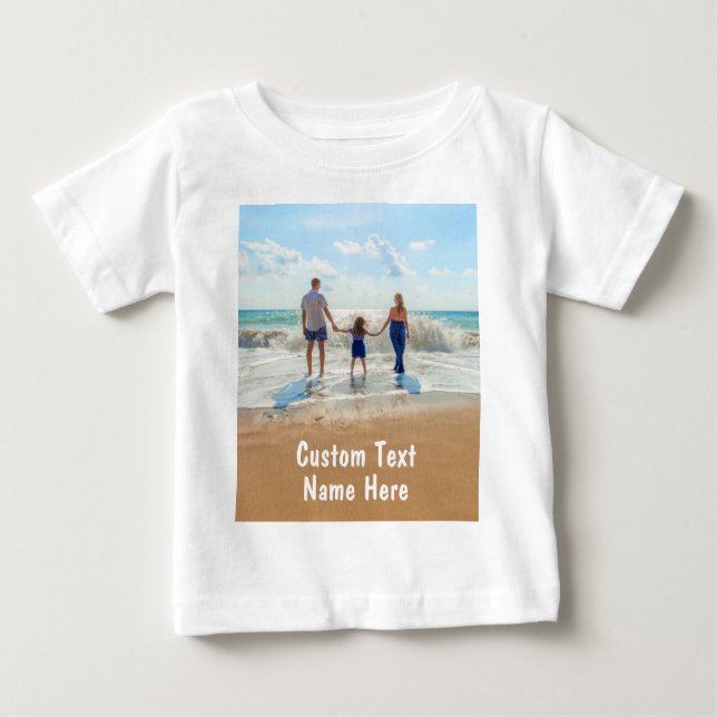 Foto Baby-T - Shirt mit Text benutzerdefiniert (Vorderseite)