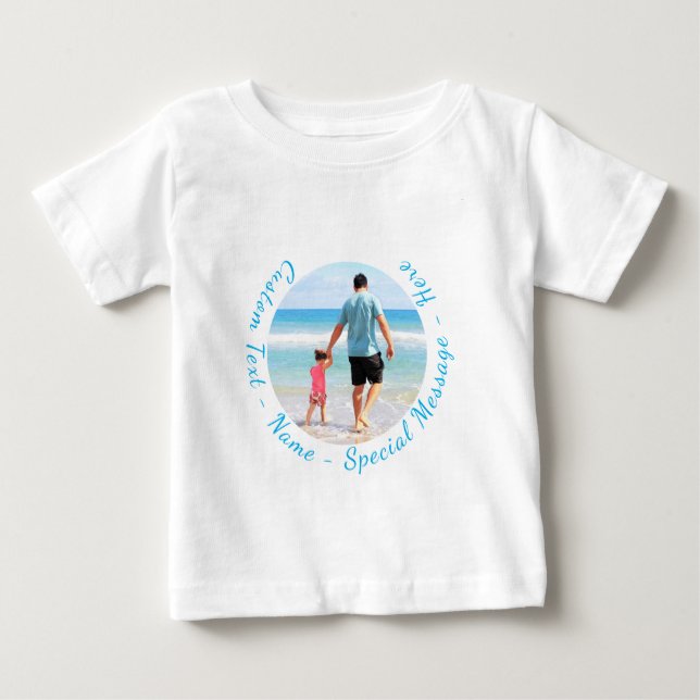 Foto Baby T - Shirt mit Textname anpassen (Vorderseite)