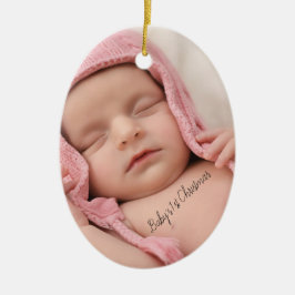 Foto Baby's 1. Weihnachtsdekoration Keramik Ornament