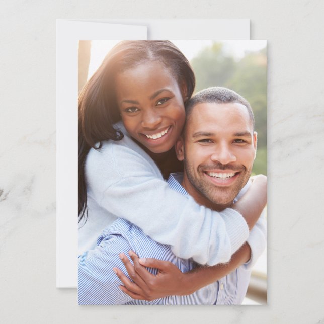 Foto Backcard für Vellum Overlay-Einladung Einladung (Vorderseite)