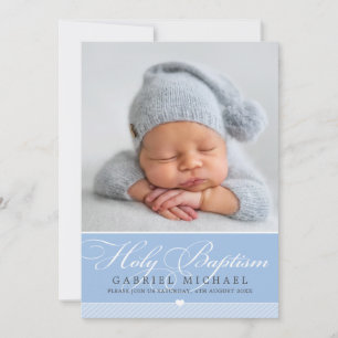 FOTO BAPTISM Elegante Kalligrafie Einladung