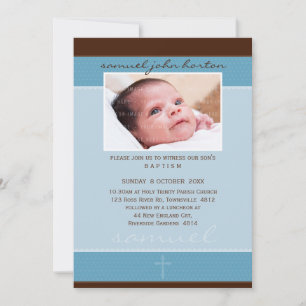Foto BAPTISM ERSUCHT: leise gepunktet 5P Einladung