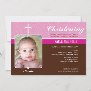 FOTO BAPTISM INVITE: Frieden 3 L Einladung