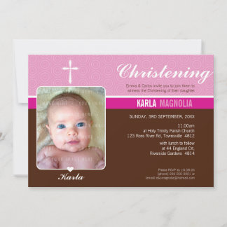 FOTO BAPTISM INVITE: Frieden 3 L Einladung