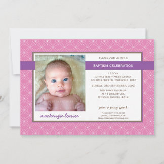 FOTO BAPTISM INVITE: Glanz 7L Einladung