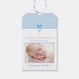 Foto Baptisse Gefälligkeitstablett | Blau Geschenkanhänger