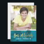 FOTO BAR MITZVAH aquamariner Blaugoldtyp Einladung<br><div class="desc">per kat massard >>> kat@simplysweetPAPERIE.com <<< Ein trendy Einladungs-Design für das BAR MITZVAH Setup Ihres Kindes als Vorlage ist es einfach für Sie, Ihre eigenen Daten hinzuzufügen, oder drücken Sie die Schaltfläche Anpassen und Sie können Text, Schriftart, Größen etc. TIP: 1 hinzufügen oder ändern. Um Grafiken zu ändern/verschieben/die Hintergrundfarbe zu...</div>