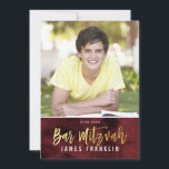 FOTO BAR MITZVAH Rotmaroon Aquarellgoldart Einladung<br><div class="desc">per kat massard >>> kat@simplysweetPAPERIE.com <<< Ein trendy Einladungs-Design für das BAR MITZVAH Setup Ihres Kindes als Vorlage ist es einfach für Sie, Ihre eigenen Daten hinzuzufügen, oder drücken Sie die Schaltfläche Anpassen und Sie können Text, Schriftart, Größen etc. TIP: 1 hinzufügen oder ändern. Um Grafiken zu ändern/verschieben/die Hintergrundfarbe zu...</div>