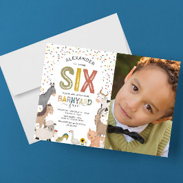 Foto Barnyard Farm 6. Geburtstag Einladung