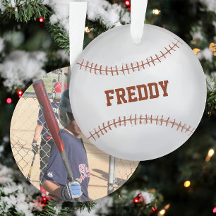 Foto-Baseball in einfacher Typografie Ornament