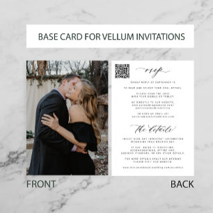 Foto-Basis für Vellum alle in einem QR-Code Hochze Einladung