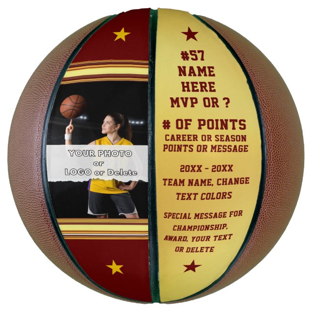 Foto Basketball. Senior Night Basketball Geschenke (Vertikal)