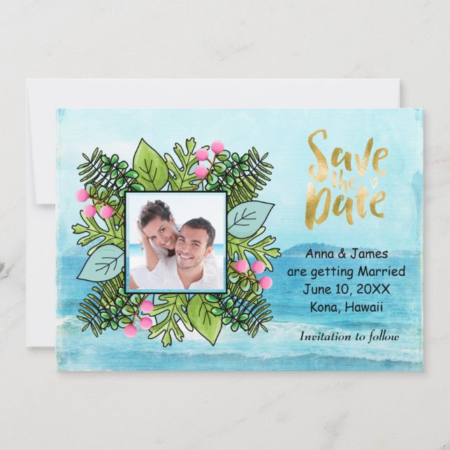 Foto Beach Wedding Save the Date (Vorderseite)