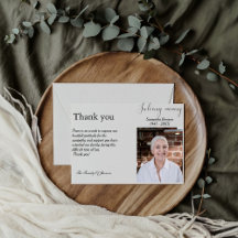 Foto Beerdigung Feier des Lebens Dankeschön Karte